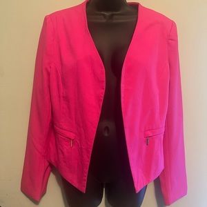 Juniors  Fuchsia Cropped Blazer